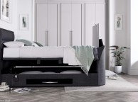 Kaydian Kirkley 6ft Super Kingsize Slate Grey Fabric Ottoman TV Bed Thumbnail