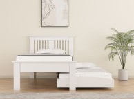 Flintshire Hendre 3ft Single White Wooden Guest Bed Thumbnail