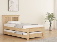 Flintshire Hendre 3ft Single Oak Finish Wooden Guest Bed Thumbnail