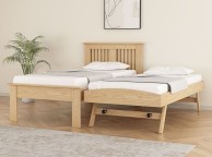 Flintshire Hendre 3ft Single Oak Finish Wooden Guest Bed Thumbnail