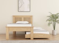 Flintshire Hendre 3ft Single Oak Finish Wooden Guest Bed Thumbnail