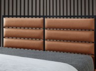 Flintshire Marford 5ft Kingsize Tan PU Leather And Metal Bed Thumbnail