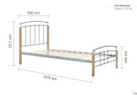 Birlea Tetras 3ft Single Silver Metal Bed Frame Thumbnail