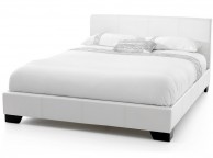 Serene Parma 4ft Small Double White Faux Leather Bed Frame Thumbnail