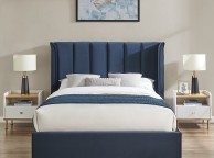 Limelight Polaris 4ft6 Double Navy Blue Fabric Ottoman Bed Frame Thumbnail
