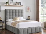 Limelight Starla Square 4ft6 Double Dove Grey Boucle Fabric Ottoman Bed Frame Thumbnail