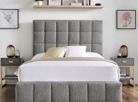 Limelight Starla Square 4ft6 Double Dove Grey Boucle Fabric Ottoman Bed Frame Thumbnail