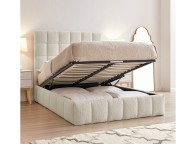 Limelight Starla Square 5ft Kingsize Ivory Boucle Fabric Ottoman Bed Frame Thumbnail