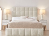 Limelight Starla Square 5ft Kingsize Ivory Boucle Fabric Ottoman Bed Frame Thumbnail