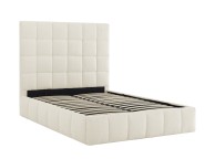 Limelight Starla Square 5ft Kingsize Ivory Boucle Fabric Ottoman Bed Frame Thumbnail