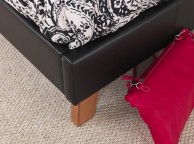 Serene Tivoli 4ft Small Double Black Faux Leather Bed Frame Thumbnail