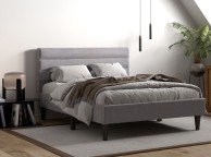 Flair Furnishings Barnhill 5ft Kingsize Silver Fabric Bed Frame Thumbnail