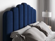 Flair Furnishings Poseidon Navy Blue Velvet Fabric 5ft Kingsize Ottoman Bed Thumbnail