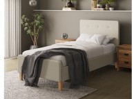 GFW Ashbourne 3ft Single Natural Fabric Bed Frame Thumbnail