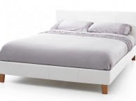 Serene Tivoli 4ft6 Double White Faux Leather Bed Frame Thumbnail