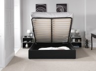 Serene Tuscany 6ft Super Kingsize Black Faux Leather Ottoman Bed Frame Thumbnail