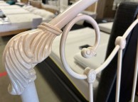 STORE CLEARANCE Bentley Designs Lauren 4ft6 Double Ivory Metal Headboard SLIGHT DAMAGE Thumbnail
