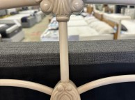 STORE CLEARANCE Bentley Designs Lauren 4ft6 Double Ivory Metal Headboard SLIGHT DAMAGE Thumbnail