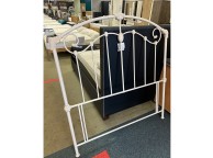 STORE CLEARANCE Bentley Designs Lauren 4ft6 Double Ivory Metal Headboard SLIGHT DAMAGE Thumbnail