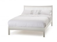 STORE CLEARANCE Mya Opal White 4ft6 Double Wooden Bed Frame Thumbnail