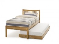 Serene Mya Honey Oak Finish 3ft Single Wooden Guest Bed Frame Thumbnail