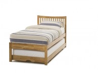 Serene Mya Honey Oak Finish 3ft Single Wooden Guest Bed Frame Thumbnail
