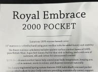 STORE CLEARANCE Sanctum Royal Embrace 2000 Pocket 5ft Kingsize 2 Drawer Bed With Headboard Thumbnail