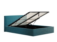 LPD Berlin 4ft6 Double Teal Fabric Ottoman Bed Frame Thumbnail