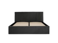 LPD Berlin 6ft Super Kingsize Black Fabric Ottoman Bed Frame Thumbnail