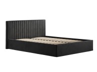 LPD Berlin 6ft Super Kingsize Black Fabric Ottoman Bed Frame Thumbnail