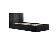 LPD Berlin 3ft Single Black Fabric Ottoman Bed Frame Thumbnail