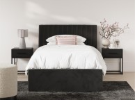 LPD Berlin 3ft Single Black Fabric Ottoman Bed Frame Thumbnail