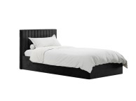 LPD Berlin 3ft Single Black Fabric Ottoman Bed Frame Thumbnail