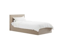 LPD Berlin 3ft Single Beige Fabric Ottoman Bed Frame Thumbnail