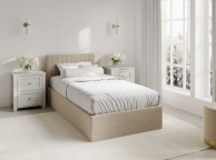 LPD Berlin 3ft Single Beige Fabric Ottoman Bed Frame Thumbnail