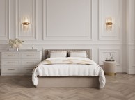 LPD Berlin 6ft Super Kingsize Beige Fabric Ottoman Bed Frame Thumbnail