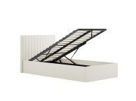 LPD Berlin 3ft Single Milk Fabric Ottoman Bed Frame Thumbnail