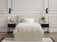 LPD Berlin 3ft Single Milk Fabric Ottoman Bed Frame Thumbnail