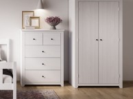 LPD Havana Pine 2 Door Wardrobe In White Thumbnail