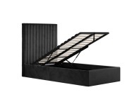 LPD Berlin TALL 3ft Single Black Fabric Ottoman Bed Frame Thumbnail
