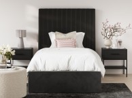LPD Berlin TALL 3ft Single Black Fabric Ottoman Bed Frame Thumbnail