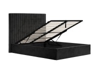 LPD Berlin TALL 6ft Super Kingsize Black Fabric Ottoman Bed Frame Thumbnail