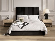 LPD Berlin TALL 6ft Super Kingsize Black Fabric Ottoman Bed Frame Thumbnail