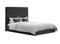 LPD Berlin TALL 6ft Super Kingsize Black Fabric Ottoman Bed Frame Thumbnail
