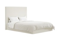 LPD Berlin TALL 6ft Super Kingsize Milk Fabric Ottoman Bed Frame Thumbnail