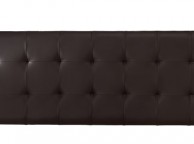 Serene Romana 4ft6 Double Brown Faux Leather Headboard Thumbnail