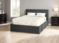 Metal Beds Texas 6ft Super Kingsize Grey Fabric Ottoman Bed Frame Thumbnail