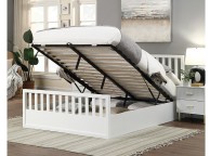 Flintshire Alyn 5ft Kingsize White Wooden Ottoman Bed Frame Thumbnail
