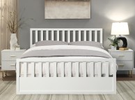 Flintshire Alyn 5ft Kingsize White Wooden Ottoman Bed Frame Thumbnail