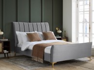Birlea Clover 4ft6 Double Grey Velvet Fabric Bed Frame Thumbnail